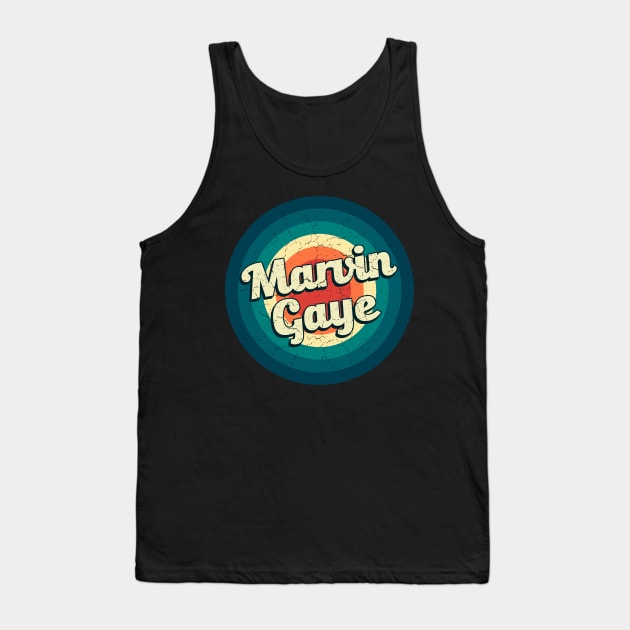 Graphic Marvin Name Retro Vintage Circle Tank Top by Mysterious Astral City